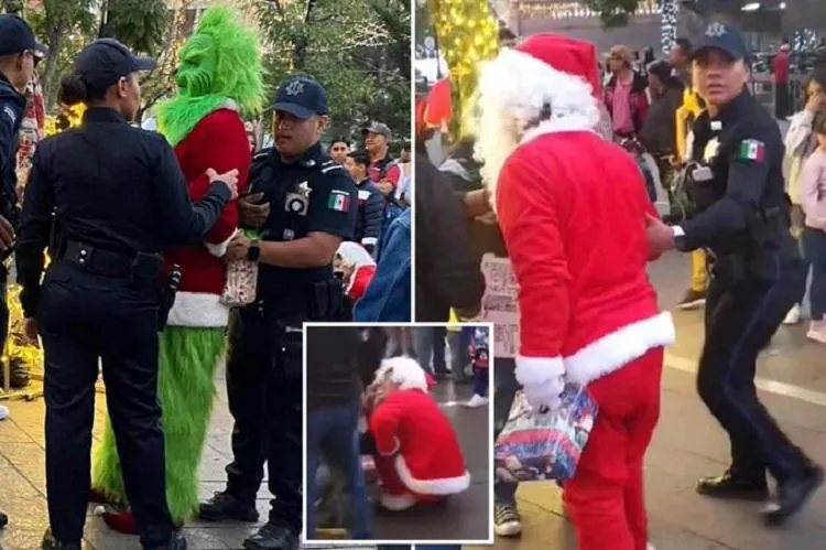 (VIDEO) Santa Claus and Grinch arrested by police after fighting over tips: ‘Is Christmas canceled?’