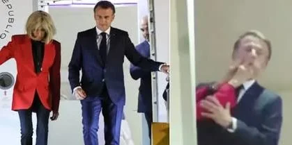 რა განმარტებას აკეთებს მაკრონი, რომელსაც ცოლმა სახეში ხელი უთავაზა? – ნახეთ ვიდეო